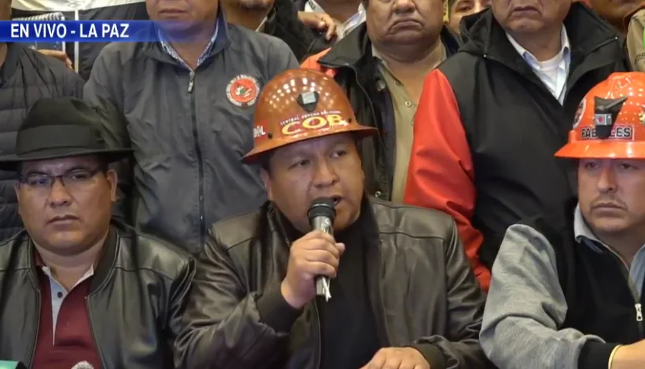 Tras reunión con el Gobierno, la COB mantendrá medidas de presión