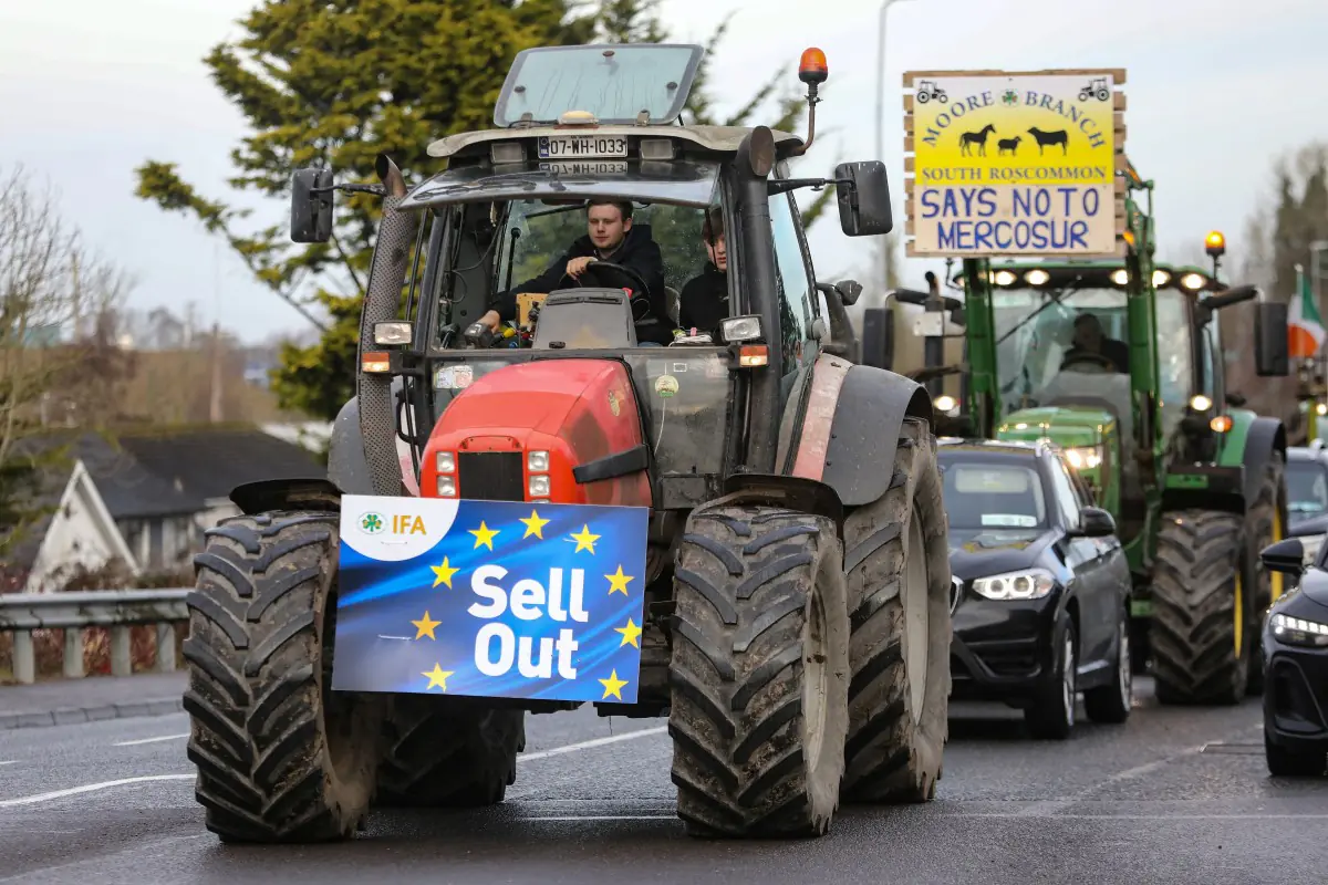 Agricultores protestan en Irlanda contra el acuerdo UE-Mercosur