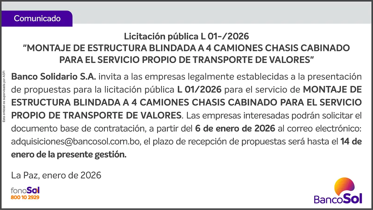 COMUNICADO – La Razón