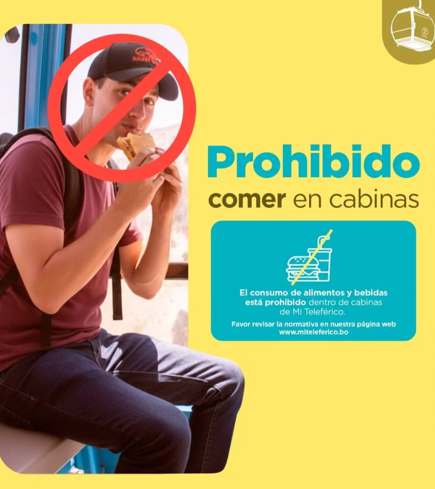 Mi Teleférico impulsa campaña ‘#SoyUnBuenUsuario’ y recuerda prohibiciones