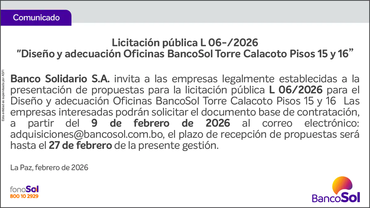 COMUNICADO – La Razón
