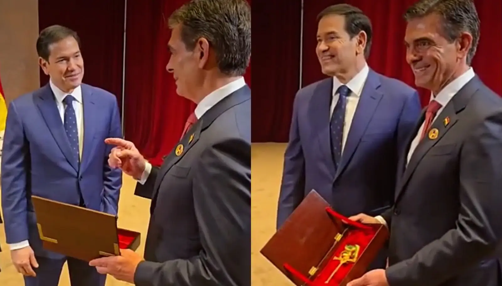 En EEUU, Presidente recibe crucifijo que Jaime Paz entregó a Bush en 1990