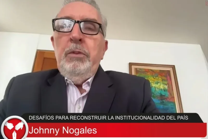 Analista Nogales plantea seguridad jurídica y acuerdo político para salir de la crisis