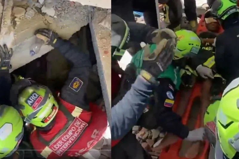Equipo élite colombiano rescata con vida a Moisés, un niño de 11 años, en La Guaira