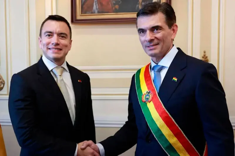 Noboa y Paz impulsan hoja de ruta hacia la integración económica