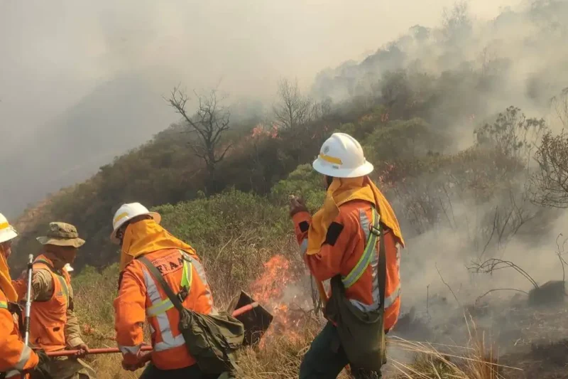 Continúan los trabajos para controlar incendio en las serranías de Quirusillas