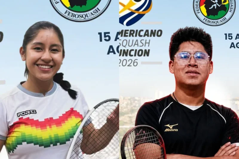 Fuentes y Oxachoque representan a Bolivia en el Panamericano de Squash