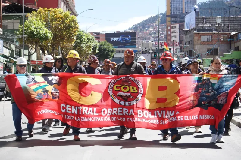 COB advierte con movilización si se afectan las conquistas sindicales