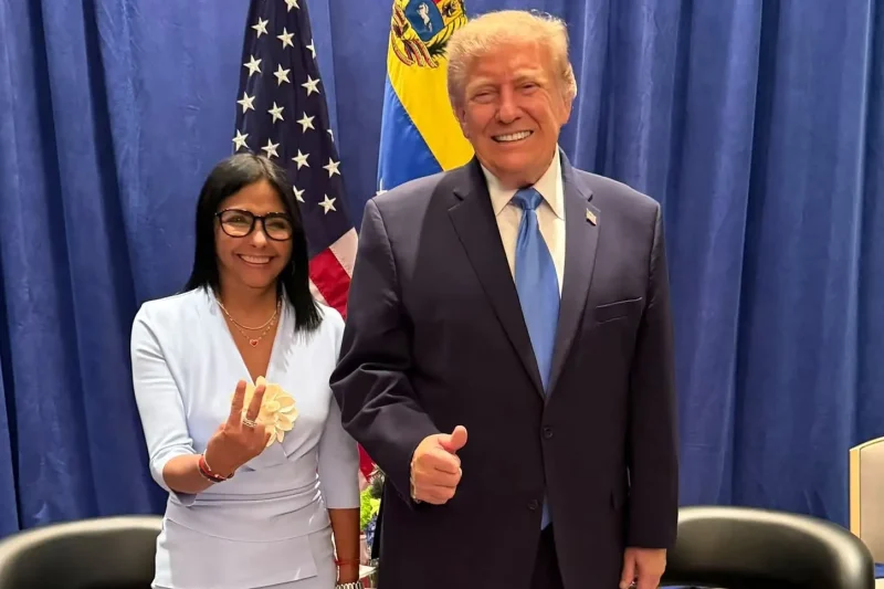 Delcy Rodríguez celebra un ‘histórico’ encuentro con Trump en Nueva York