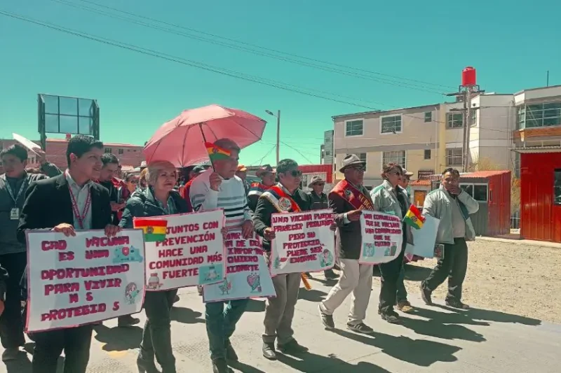 Salud de Bolivia y Chile lanzan la Semana Andina de Vacunación en fronteras