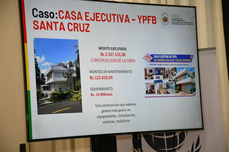 Transparencia denuncia daño económico de casi Bs 17 MM por ‘hotel de lujo’ de YPFB